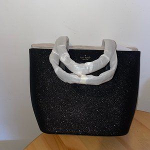 Kate Spade New Black Glitter Tote Bag